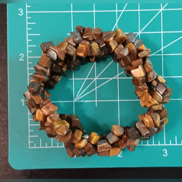 Vintage Tigers Eye Bracelet Lucky Stretch Bracelet - Picture 8 of 9